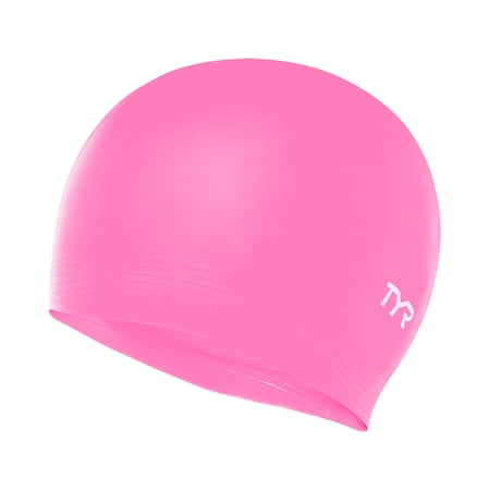TYR Latex Adult Swim Cap - Training and Recreational Swimming Cap, Durable Latex Construction, Light Pink