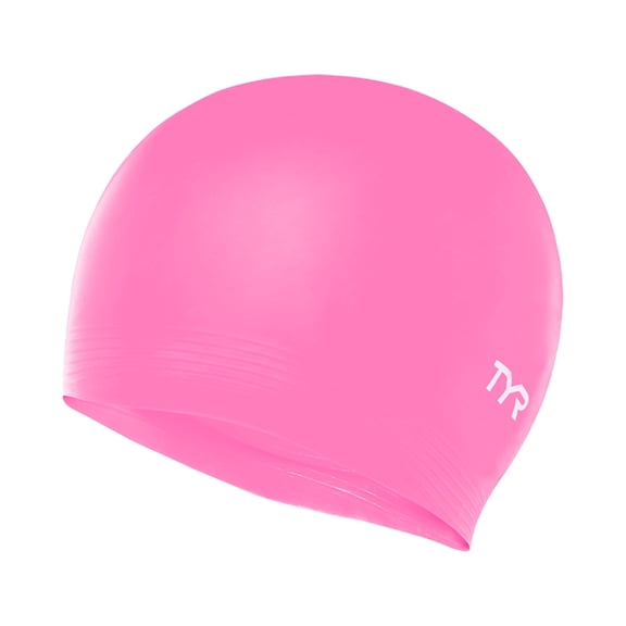 TYR Latex Adult Swim Cap - Training and Recreational Swimming Cap, Durable Latex Construction, Light Pink