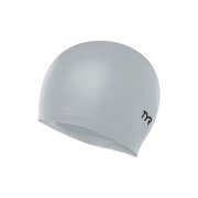 TYR Adult Fit Latex Swim Cap - Silver