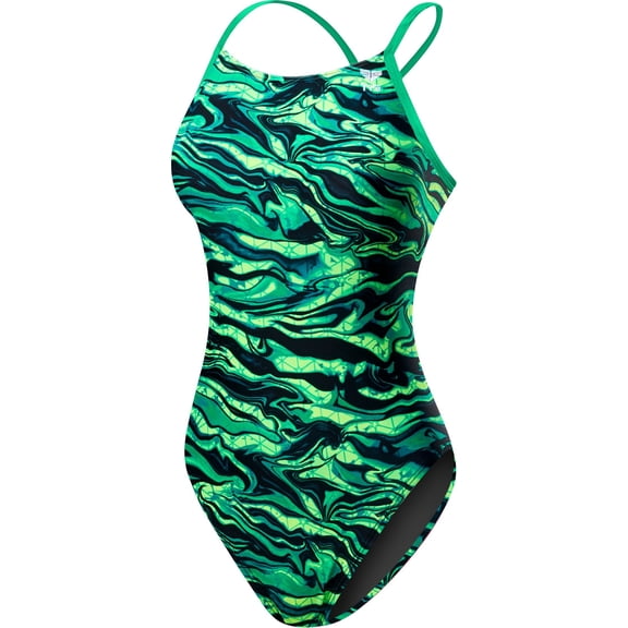 Tyr Swimsuit MIRAMAR Cutoutfit Green Size 38
