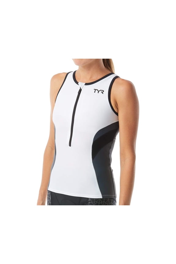 Women's Competitor Singlet (White/Grey, X-Small)