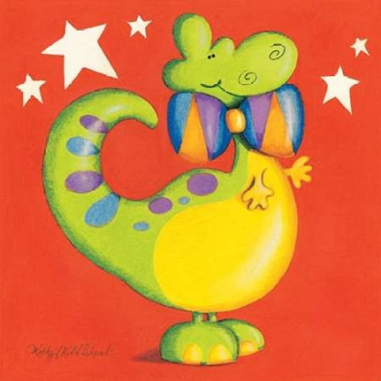 Tyrannosaurus Canvas Art - Kathy Middlebrook (24 x 24)