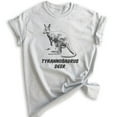 thumbnail image 1 of Tyrannosaurus Deer Shirt, Unisex Women's Men's Shirt, Kangaroo Shirt, Roo Shirt, Heather Ash, Medium, 1 of 6