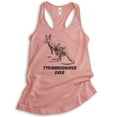 thumbnail image 1 of Tyrannosaurus Deer Tank Top, Ladies Racerback Tank Top, Kangaroo Tank, Roo Tank, Desert Pink, Medium, 1 of 3