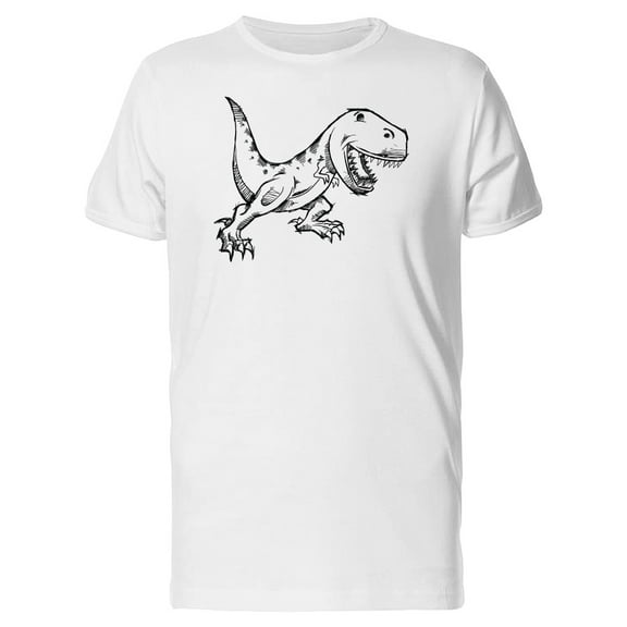 Tyrannosaurus Dinosaur Doodle T-Shirt Men -Image by Shutterstock, Male 4X-Large
