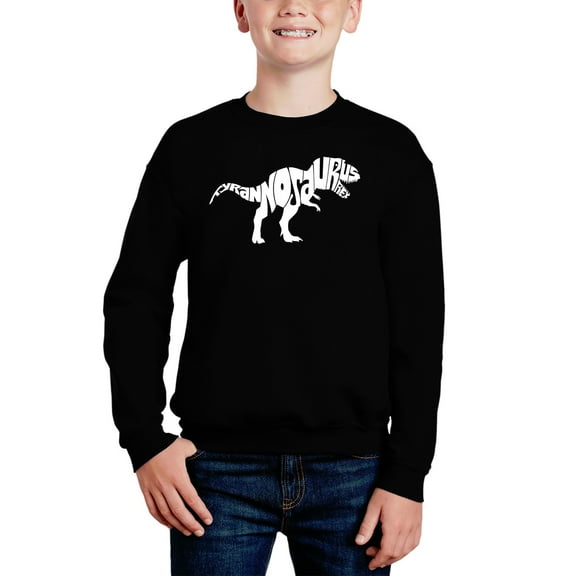 Tyrannosaurus Rex - Boy's Word Art Crewneck Sweatshirt