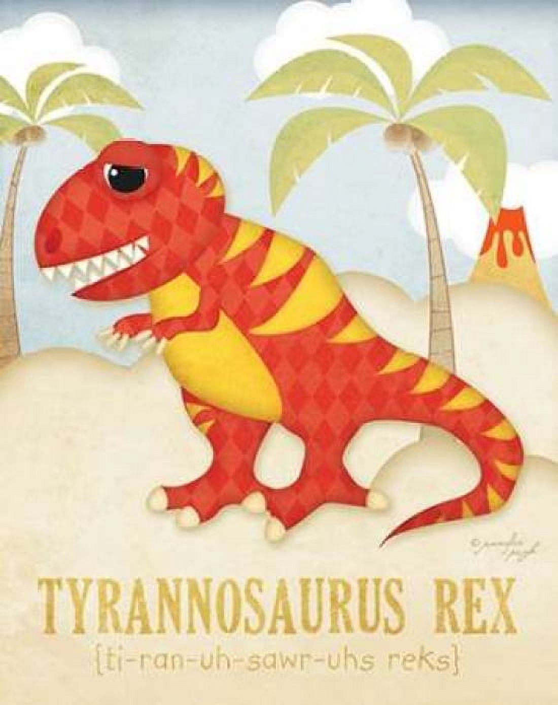 Tyrannosaurus Rex Canvas Art - Jennifer Pugh (22 x 28)