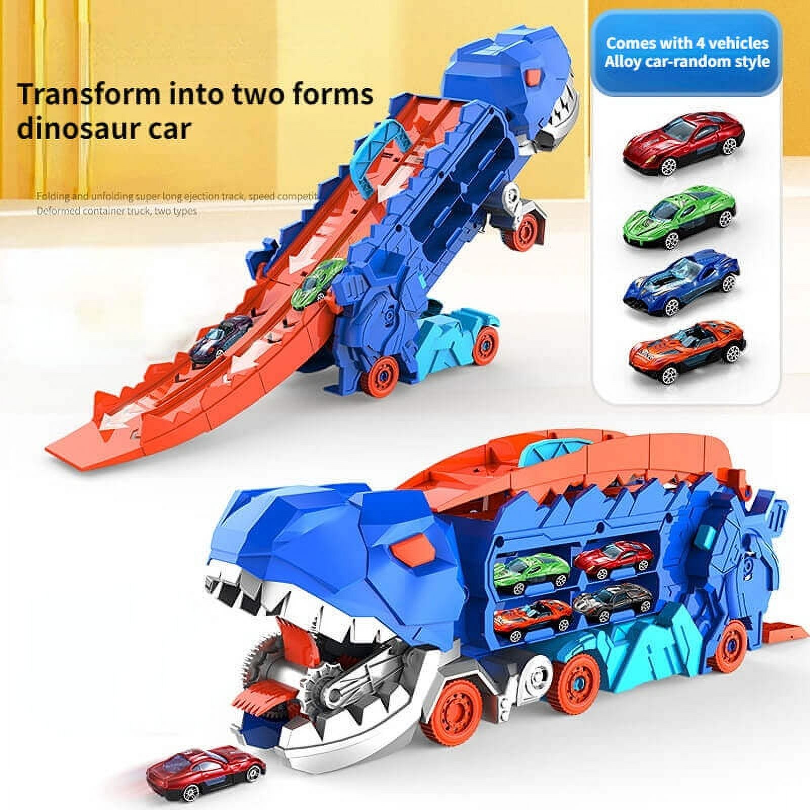 Tyrannosaurus Rex Devouring Car TRex Transformation Track Slide Car