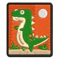 thumbnail image 1 of Tyrannosaurus Rex Dinosaur Doodle Applique Multi-Color Embroidered Hook & Loop Patch - 2.5 Inch Small, 1 of 5