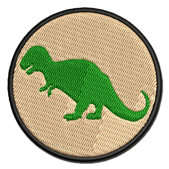 Tyrannosaurus Rex Dinosaur Solid Applique Multi-Color Embroidered Iron-On Patch - 3 Inch Medium