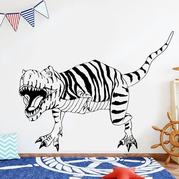 Tyrannosaurus Rex Dinosaur Vinyl Wall Decals Home Decoration Kids Boys Room Playroom Nursery Wall Sticekrs Removable Murals 53x42cm