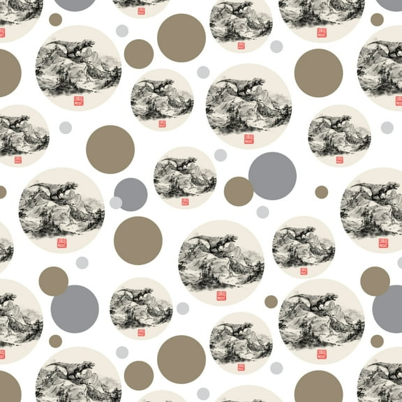 Tyrannosaurus Rex In Chinese Ink Painting Trex Premium Gift Wrap Wrapping Paper Roll