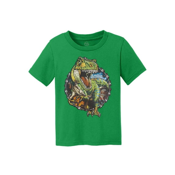 Tyrannosaurus Rex Kids Cotton T-Shirt - Clover Green - X-Small
