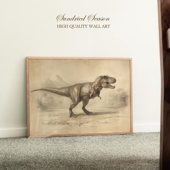 Tyrannosaurus Rex Poster, Prehistoric Predator Dinosaur, Unframed Paper Poster 16x20in