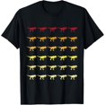 thumbnail image 1 of Tyrannosaurus-Rex Retro Animal Pattern T-Shirt men and women can wear, black, white, gifts, 1 of 4
