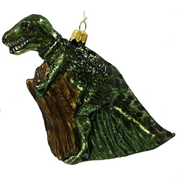 Tyrannosaurus Rex T-Rex Dinosaur Czech Glass Christmas Tree Ornament Trex