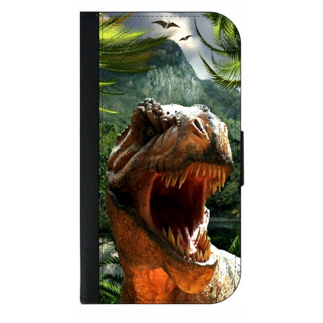 Tyrannosaurus Rex - T-Rex Dinosaur Prehistoric Animal - Wallet Style Cell Phone Case with 2 Card Slots and a Flip Cover Compatible with the Apple iPhone 6 Plus and 6s Plus Universal