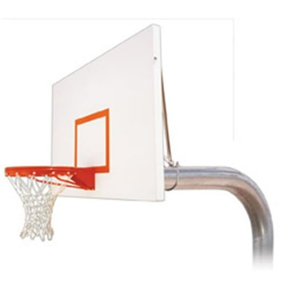 Tyrant Excel Steel In Ground Fixed Height Basketball System, Saddle Brown