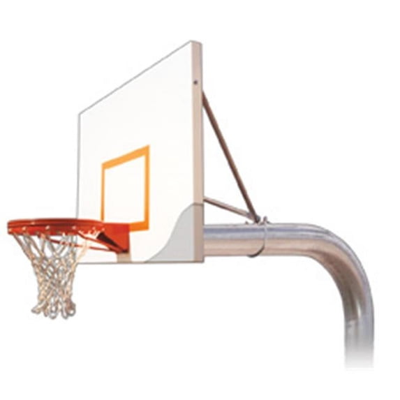 Tyrant Impervia Steel-Aluminum In Ground Fixed Height Basketball System, Kelly Green