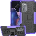 thumbnail image 1 of Tyre Pattern Design Case for Motorola Edge 2022 (Not 2021) with Kickstand, Heavy Duty Shockproof TPU+PC Material Double Layer Protection Phone Case for Motorola Edge 2022 XC Purple, 1 of 7