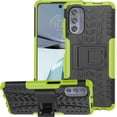 thumbnail image 1 of Tyre Pattern Design Case for Motorola Moto G62 with Kickstand, Heavy Duty Shockproof TPU+PC Material Double Layer Protection Phone Case for Motorola Moto G62 5G XC Green, 1 of 11