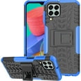 thumbnail image 1 of Tyre Pattern Design Case for Samsung Galaxy M33 with Kickstand, Heavy Duty Shockproof TPU+PC Material Double Layer Protection Phone Case for Samsung Galaxy M33 XC Blue, 1 of 11