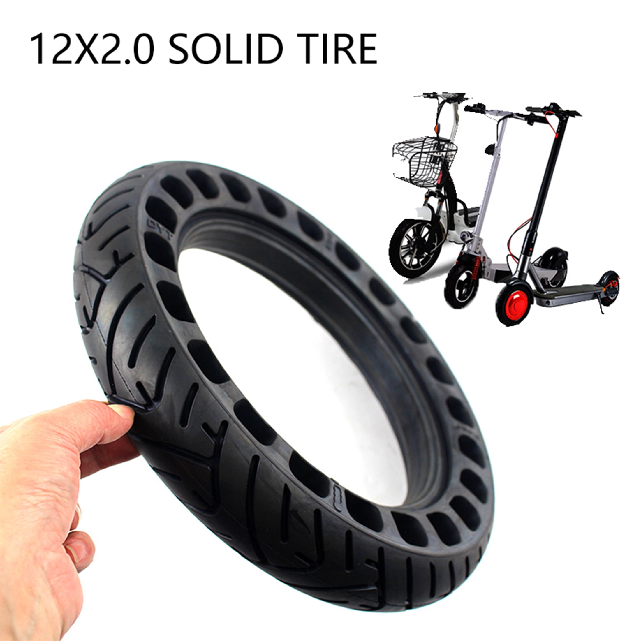 Tyre Size 12x2.0 Honeycomb Solid wheel Tire for 12 inch Hoverboard Self ...