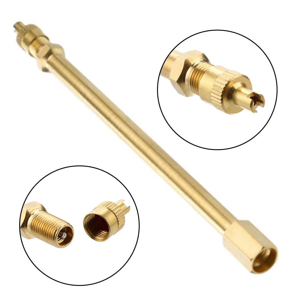 Tyre Valve Stem Extension Rod Copper Truck Lorry TWIN WHEEL 100mm ...