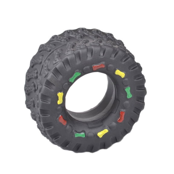 Tyre chew toy Tire-Shape Pet Chew Bitting Funny Balls with Sound for Dogs Puppy Cats