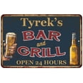 thumbnail image 1 of Tyrek's Green Bar and Grill Sign 12 x 18 Matte Finish Metal 112180044381, 1 of 1