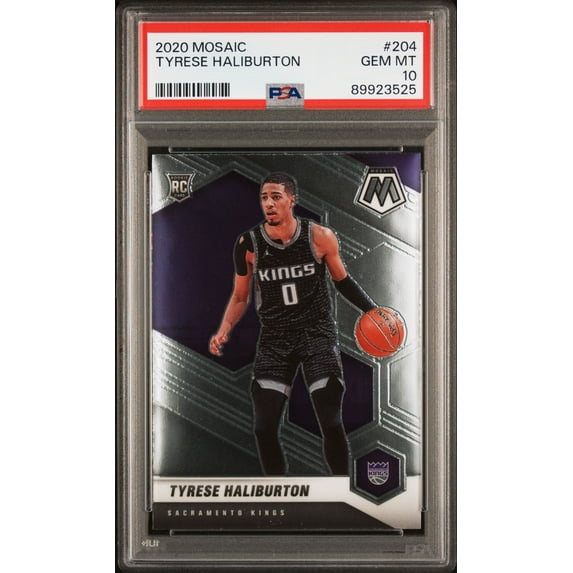 Tyrese Haliburton 2020 Panini Mosaic Basketball Rookie Card #204 Graded PSA 10