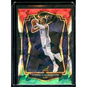 Collectible Tyrese Haliburton Rookie Card 2020-21 Select Prizms Red White Green Ice #189