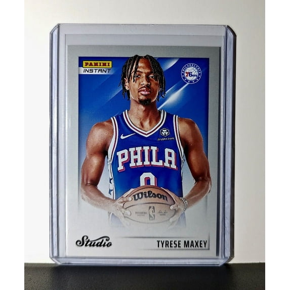 Tyrese Maxey 2024-25 Panini NBA Studio #15 Card Philadelphia 76ers 1/275