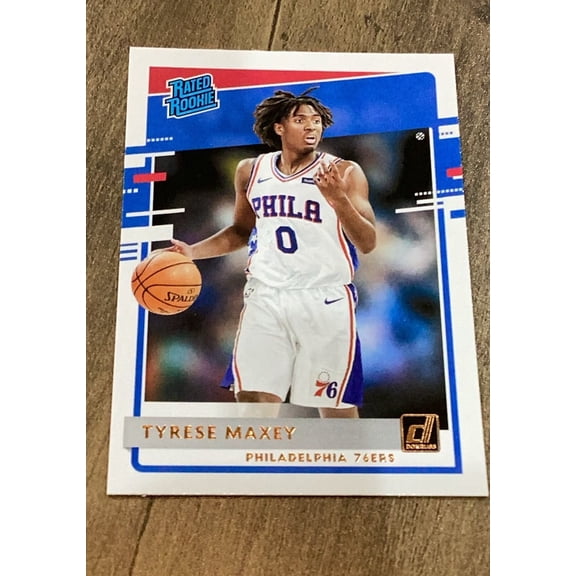 Tyrese Maxey NBA Philadelphia 76ers 2020-21 Panini Donruss 211 RC trading card