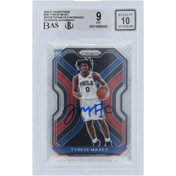 Tyrese Maxey Philadelphia 76ers Autographed 2020-21 Panini Prizm #256 Beckett Fanatics Witnessed Authenticated 9/10 Rookie Card - Fanatics Authentic Certified