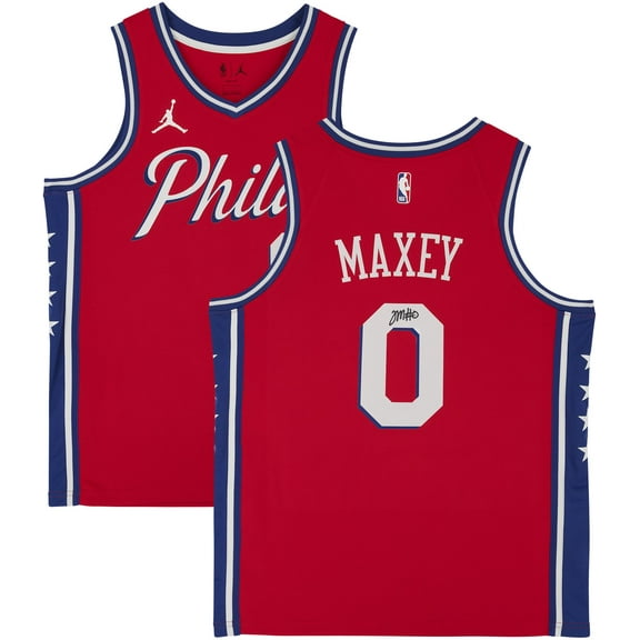 Tyrese Maxey Philadelphia 76ers Autographed Jordan Brand 2020-21 Red Statement Jersey - Fanatics Authentic Certified