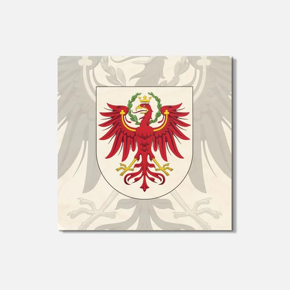 Tyrol Coat Of Arms Austria City 4'' X 4'' Square Wooden Coaster