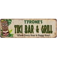 thumbnail image 1 of Tyrone's TIKI BAR & GRILL Gift Metal Sign 6x18 Decor 206180040477, 1 of 1