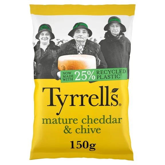 Tyrrells Cheddar & Chives Crisps - 150g