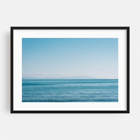 Tyrrhenian Blue - Salerno Campania Italy Photography Black Framed Wall Art Print 12 x 18 inches