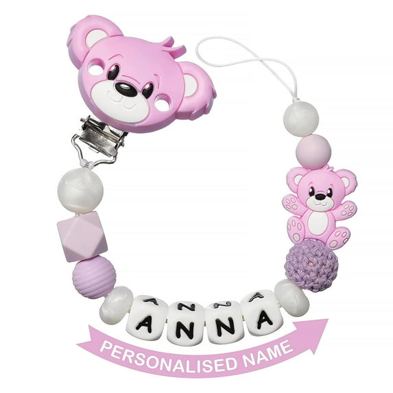 Tyry.Hu Personalized Pacifier Clip with Name,Send Your Baby's Name to Start Customizing Unisex
