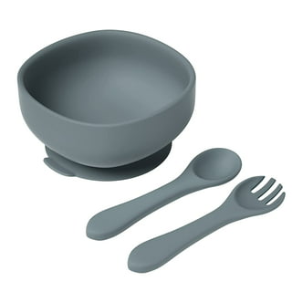 Silicone Baby Bowl & Spoon Set – Sage - otterlove by Platinum Pure