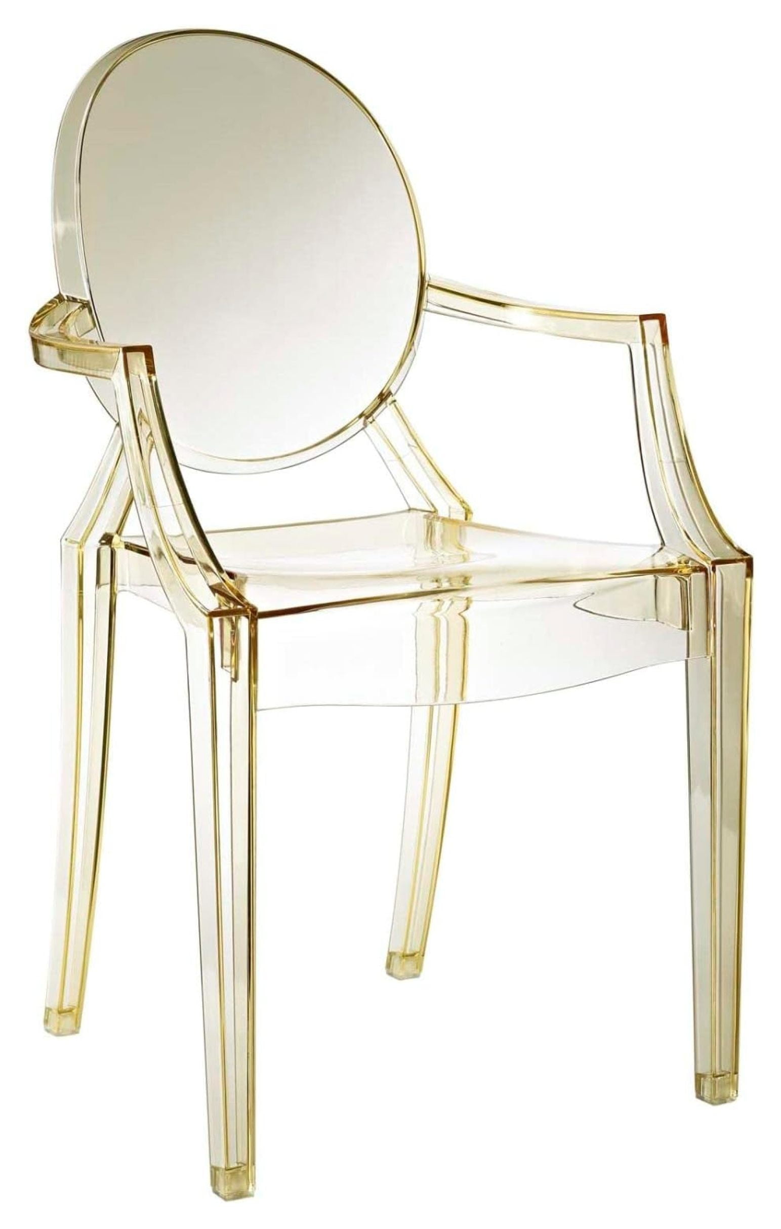 Casper Yellow Acrylic Modern Dining Armchair