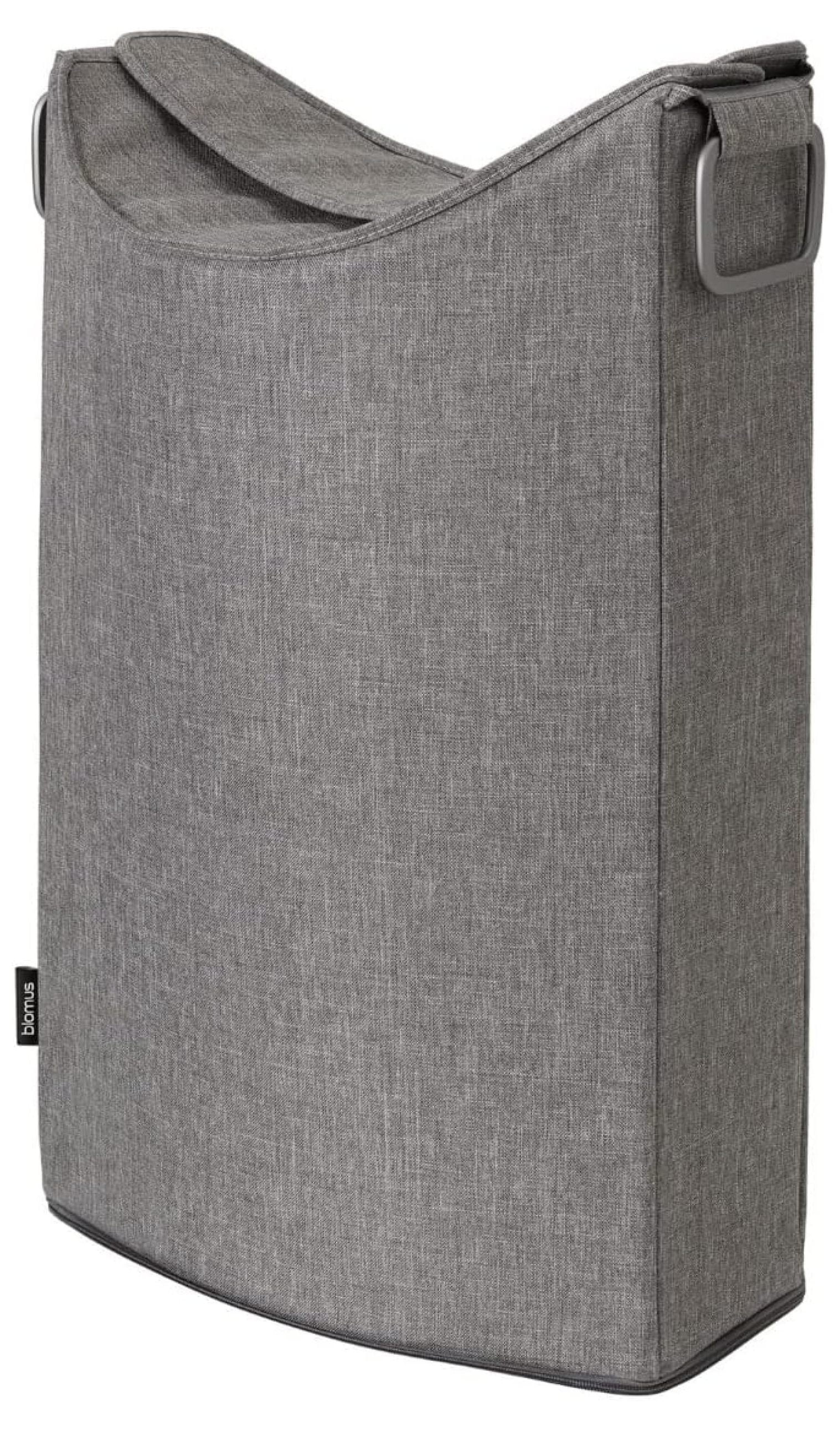 Frisco Warm Gray Fabric Collapsible Laundry Hamper with Lid