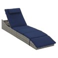 Tyslan Folding Outdoor Adjustable Chaise Lounge Chair with Removable