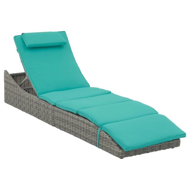 Tyslan Folding Outdoor Adjustable Chaise Lounge Chair with Removable
