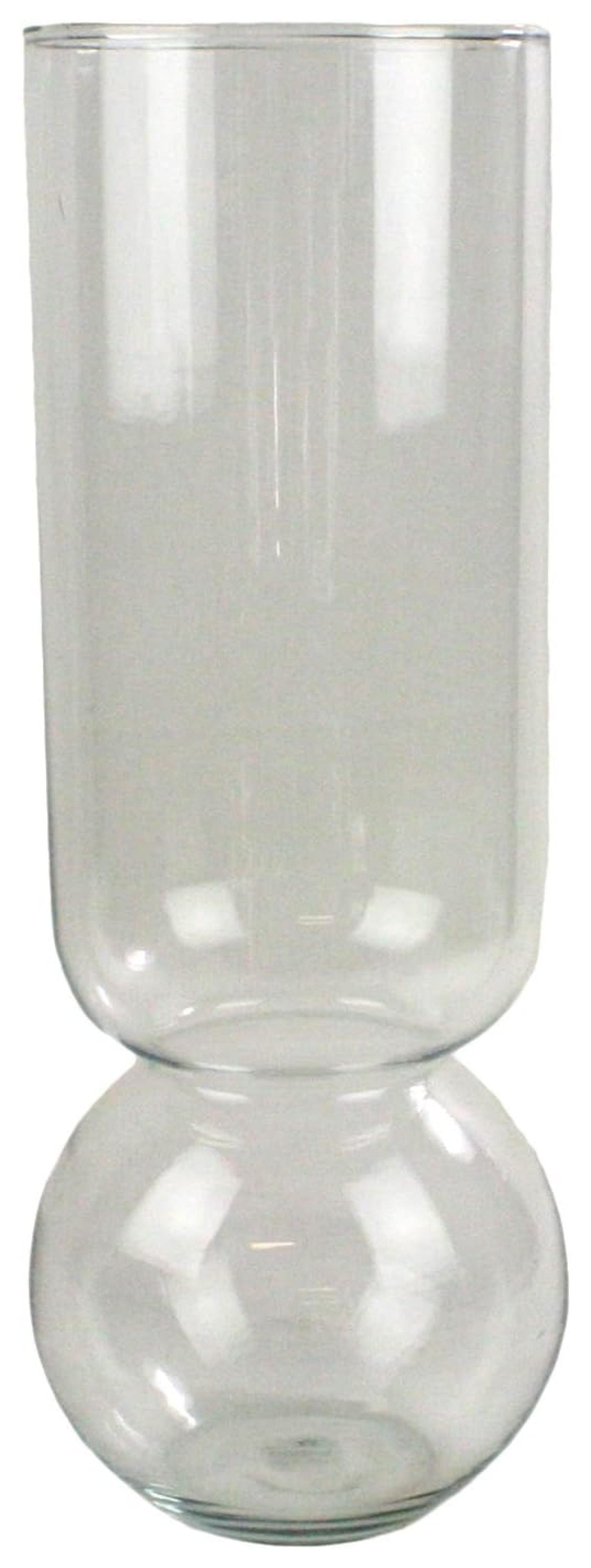 Extra Tall Clear Glass Bulb Vase, 15-Inch