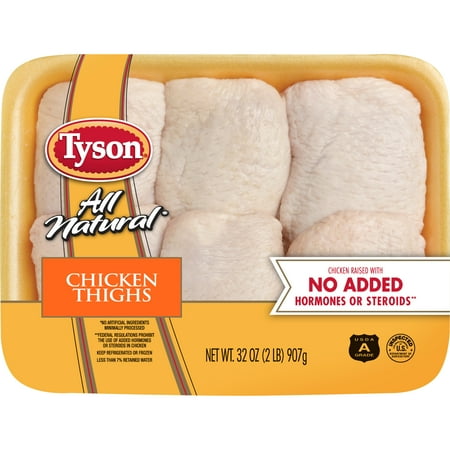 Tyson All Natural* Fresh Bone-In Chicken Thighs, 2 lb