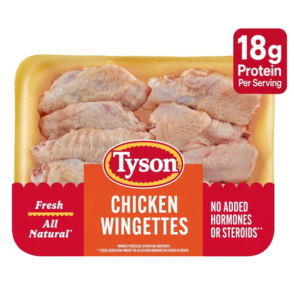 Tyson All Natural Fresh Chicken Wingettes, 0.9 - 2.0 lb Tray