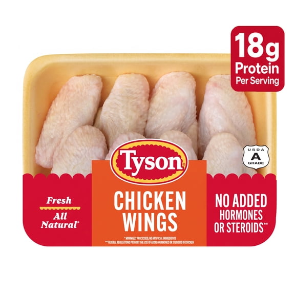 Tyson All Natural Fresh Chicken Wings, 1.0 - 3.0 lb Tray